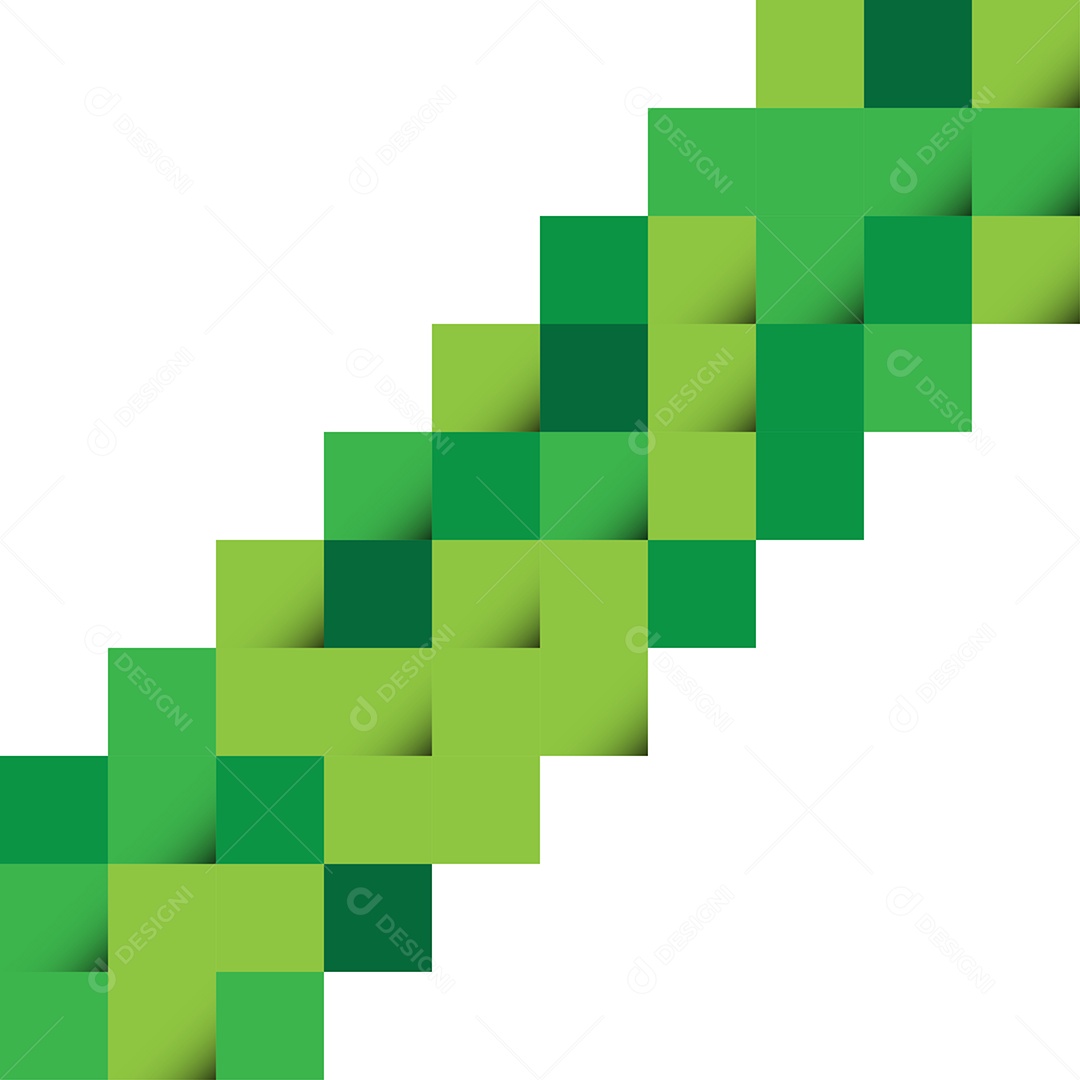 Fundo Isométrico Verde em Mosaico Vetor EPS