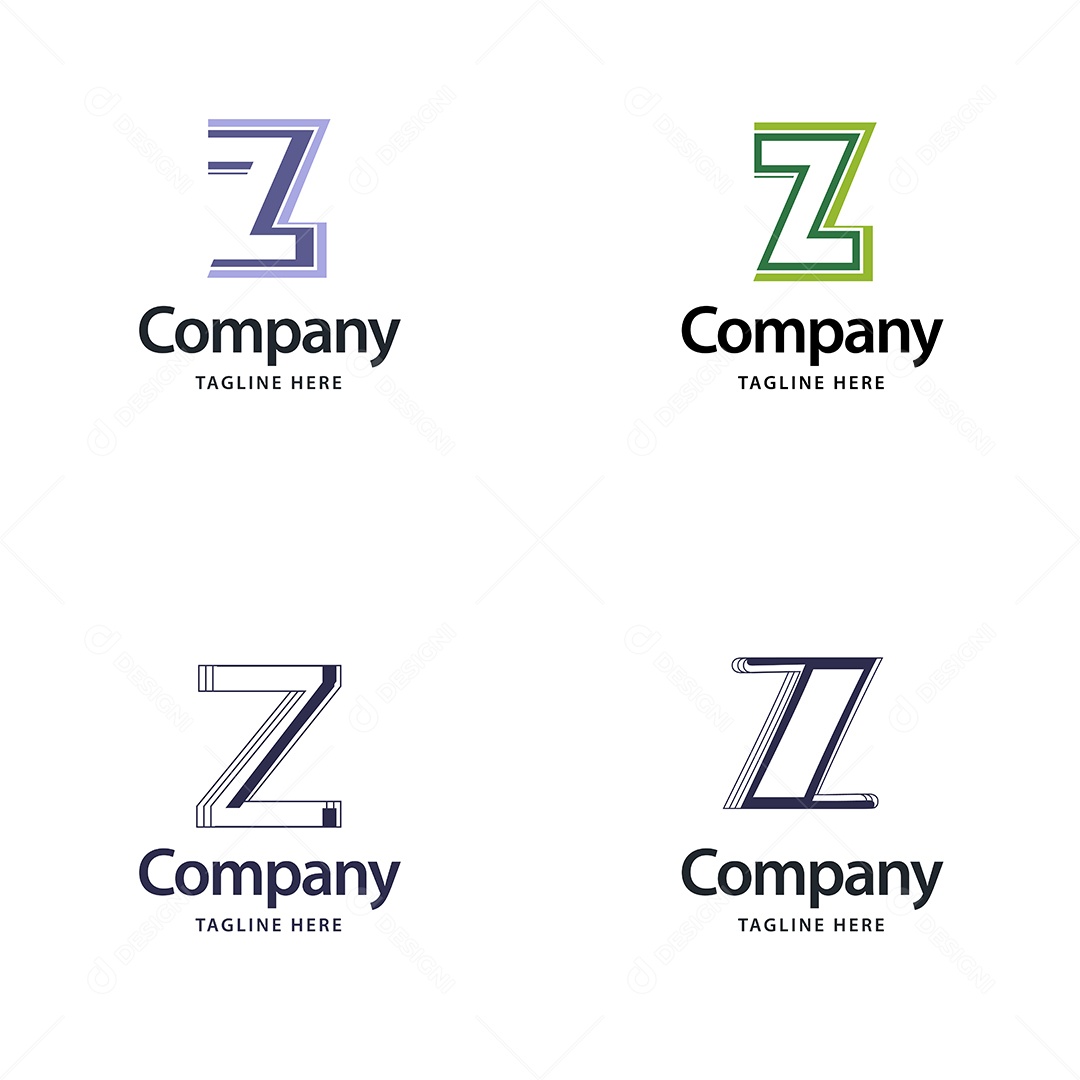 Logo Z Personalizada Logotipos Modernos AI Editável