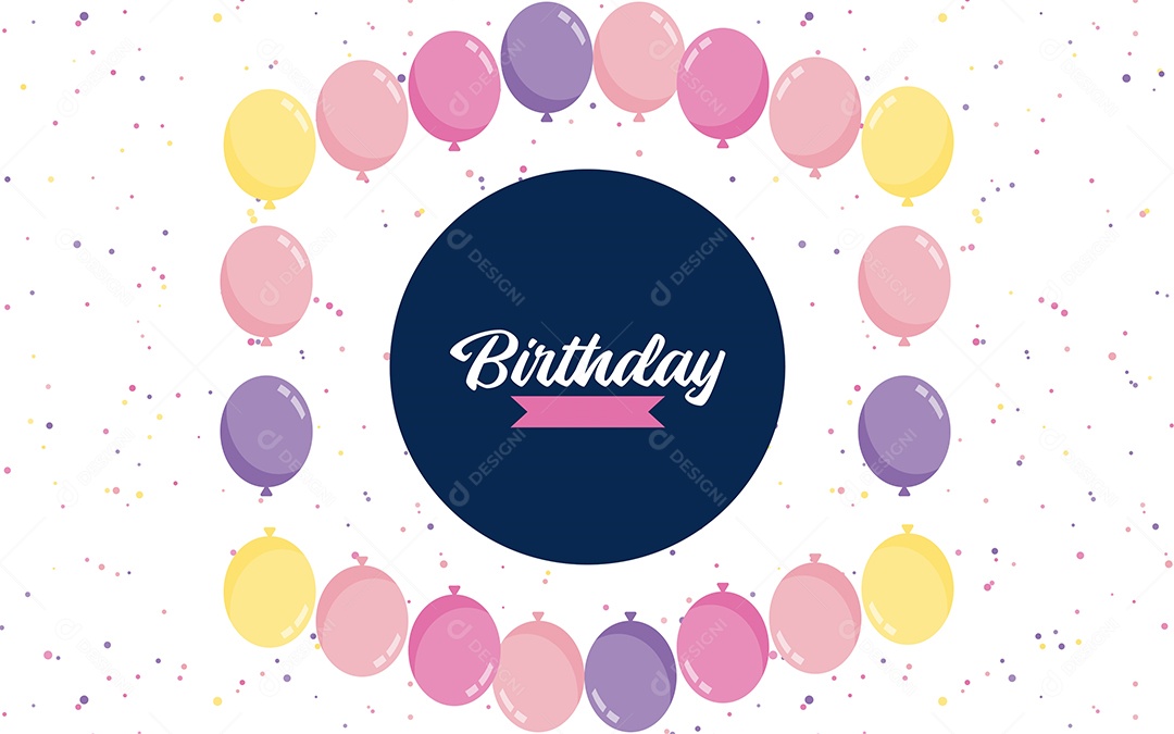 Texto de Feliz Aniversário Vetores EPS