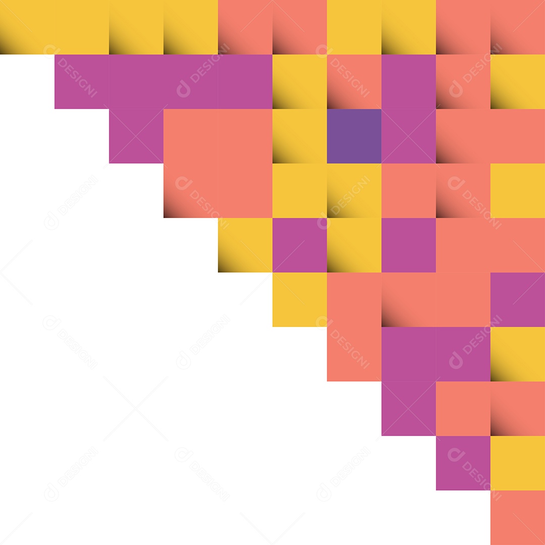 Fundo Isométrico Coloridos em Mosaico Vetor EPS