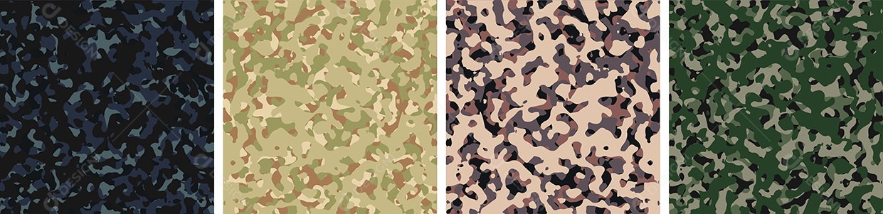Conjunto de Fundo de Camuflagem Vetor EPS