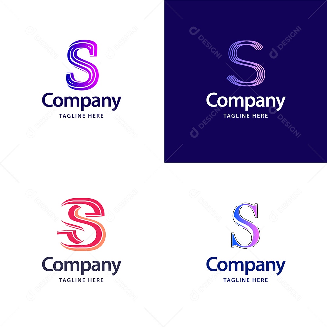 Logo S Personalizada Logotipos Modernos AI Editável