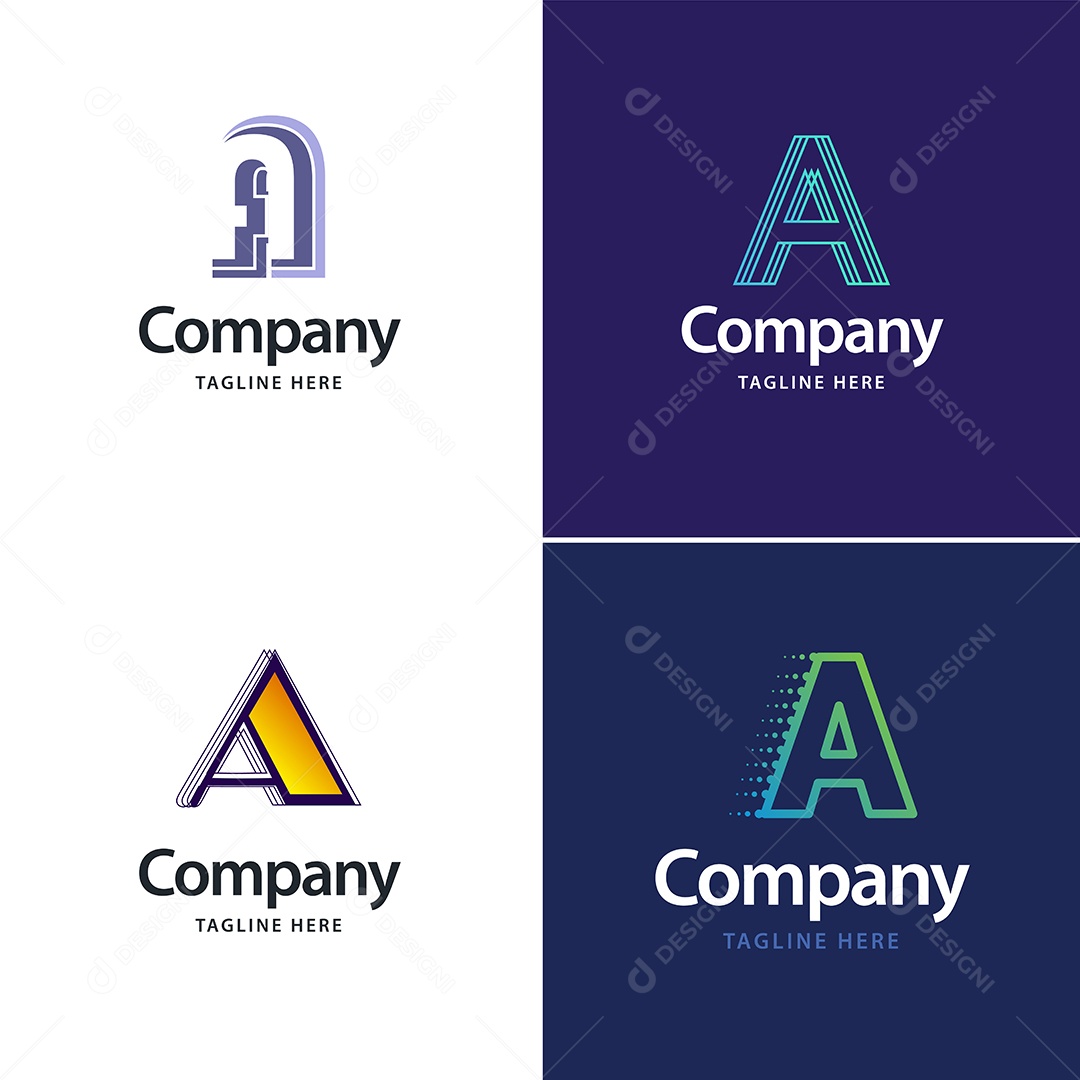 Logo A Personalizada Logotipos Modernos AI Editável