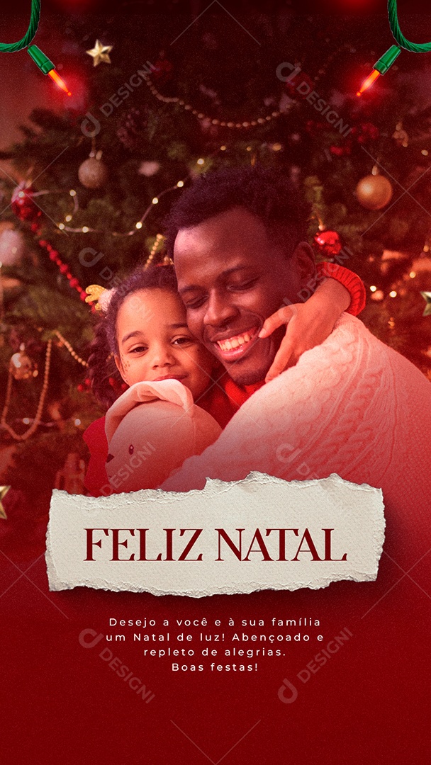 Story Desejo a Você Um Natal Repleto de Amor Social Media PSD Editável