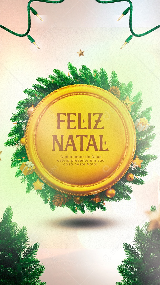 Story Que o Amor de Deus Esteja Presente em Sua Casa neste Natal Social Media PSD Editável