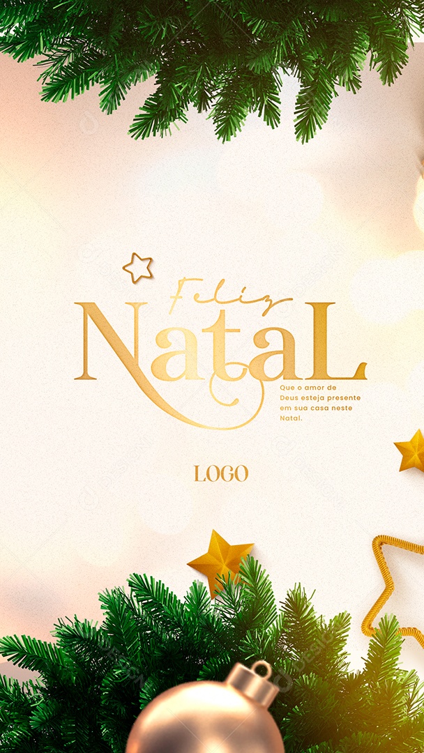 Story Que o Amor de Deus Esteja Presente em Sua Casa neste Natal Social Media PSD Editável