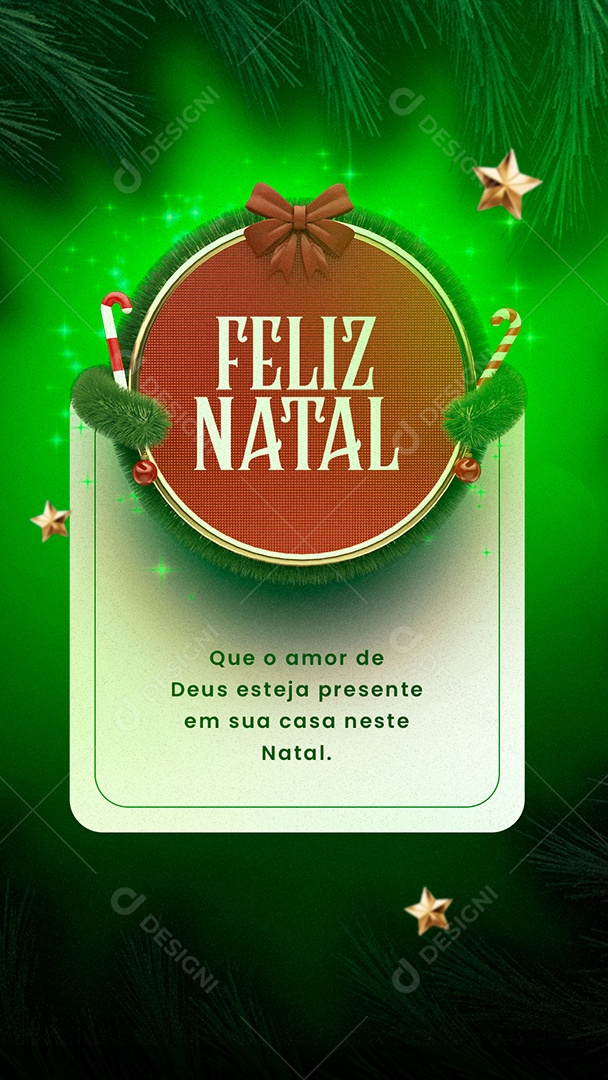 Story Que o Amor de Deus Esteja Presente em Sua Casa neste Natal Social Media PSD Editável