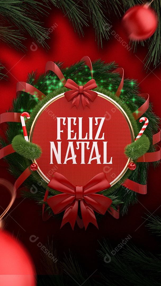 Story Feliz Natal Social Media PSD Editável