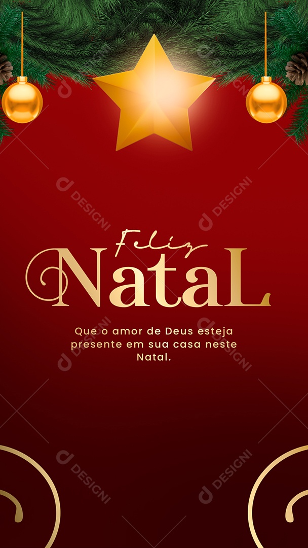 Story Que o Amor de Deus Esteja Presente em Sua Casa neste Natal Social Media PSD Editável