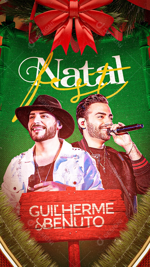 Story Natal Fest Guilherme & Benuto Flyer Social Media PSD Editável