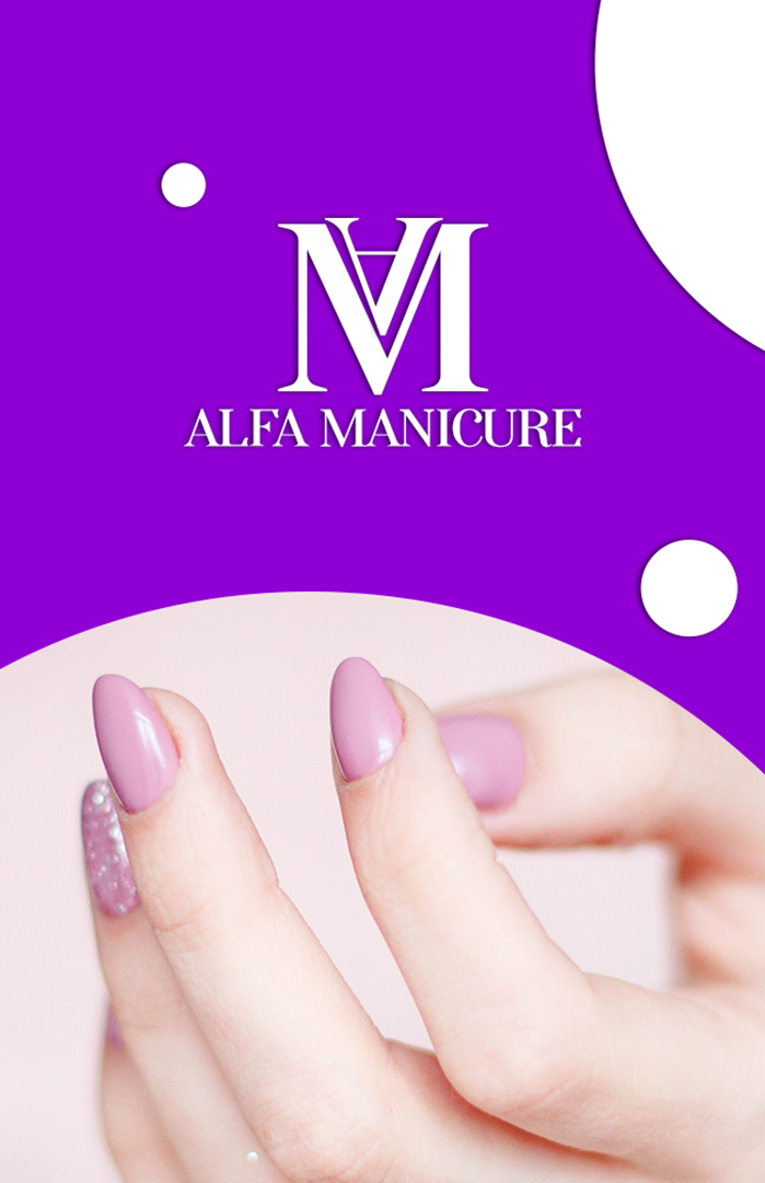 Modelo de Cartão de Visita Manicure PSD Editável