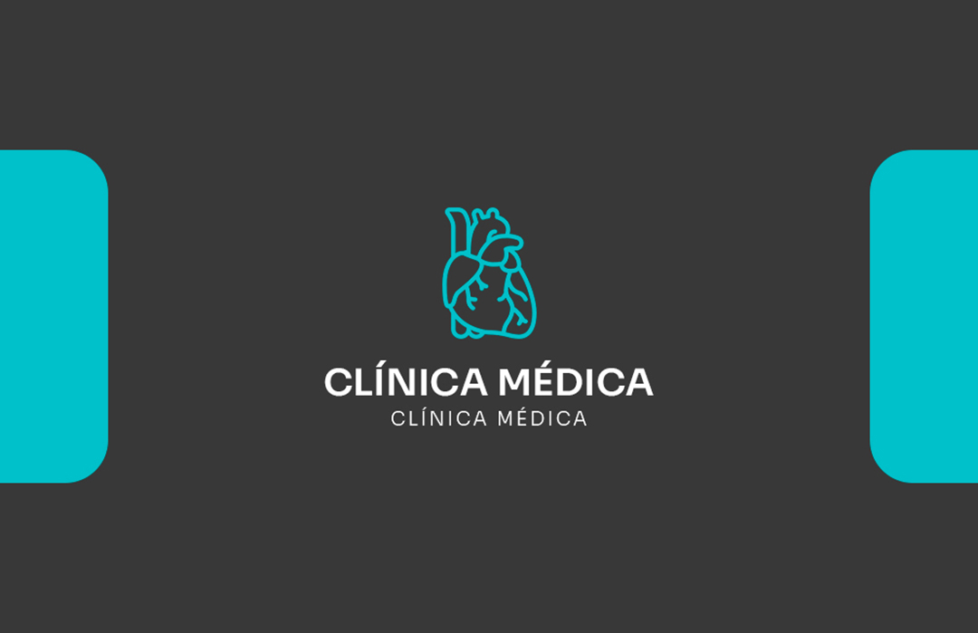 Modelo de Cartão de Visita Clínica Médica PSD Editável