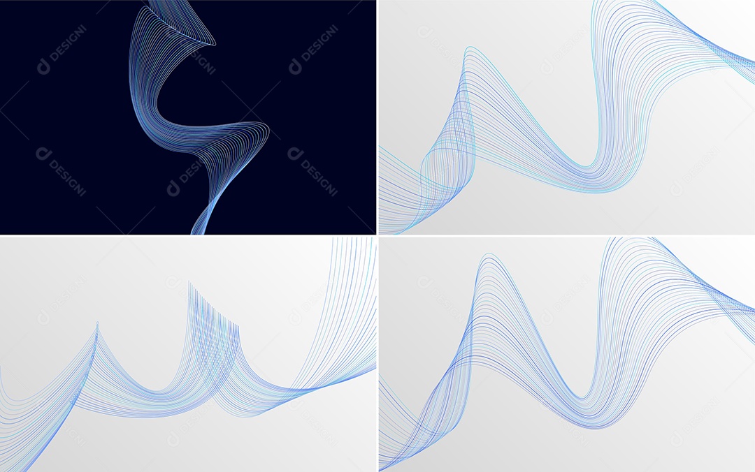 Ondas Sonoras Coloridas Dinâmicas De Linhas Vetor EPS