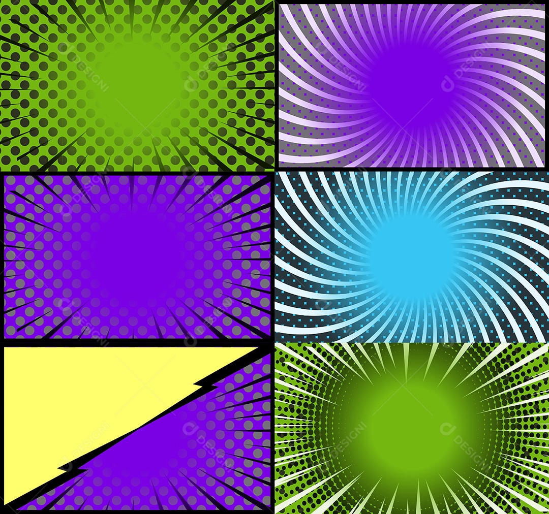 Vetor Retrô De Fundo Em Quadrinhos Coloridos Vetor EPS