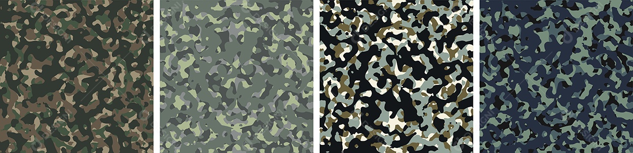 Padrão de Conjunto de fundo de Camuflagem Vetor EPS