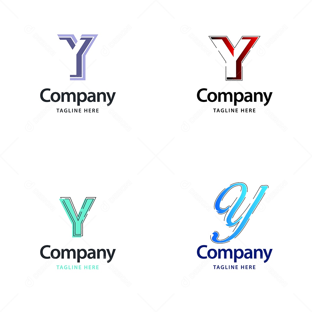 Logo Y Personalizada Logotipos Modernos Vetor EPS