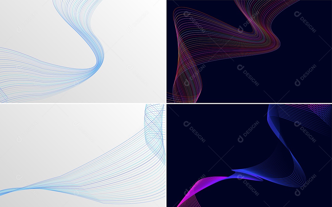 Ondas Sonoras Coloridas Dinâmicas De Linhas Vetor EPS