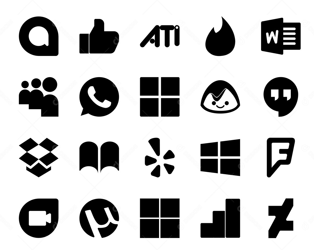 Pacote De Redes Sociais Vetor EPS