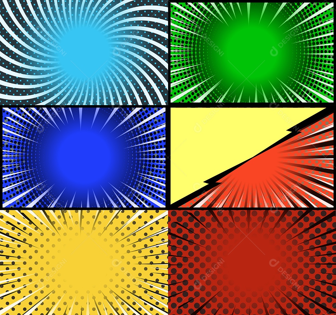 Vetor Retrô De Fundo Em Quadrinhos Coloridos Vetor EPS