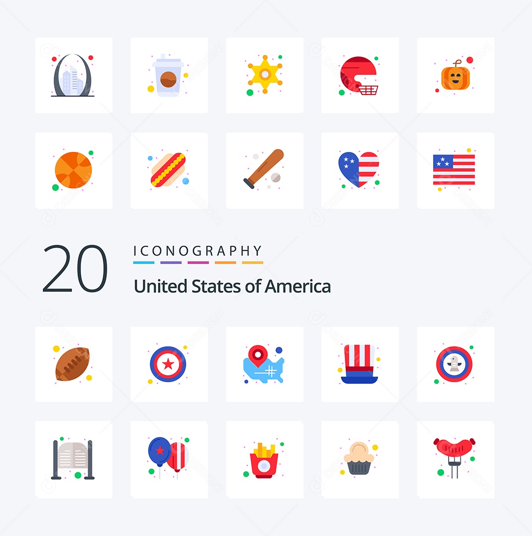 Pacote De Ícones e Elementos Vetores EPS