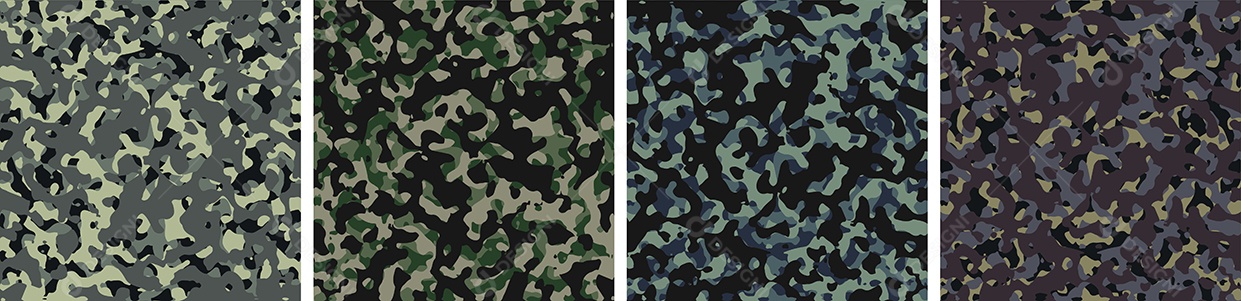 Conjunto De Fundo De Camuflagem Vetor EPS