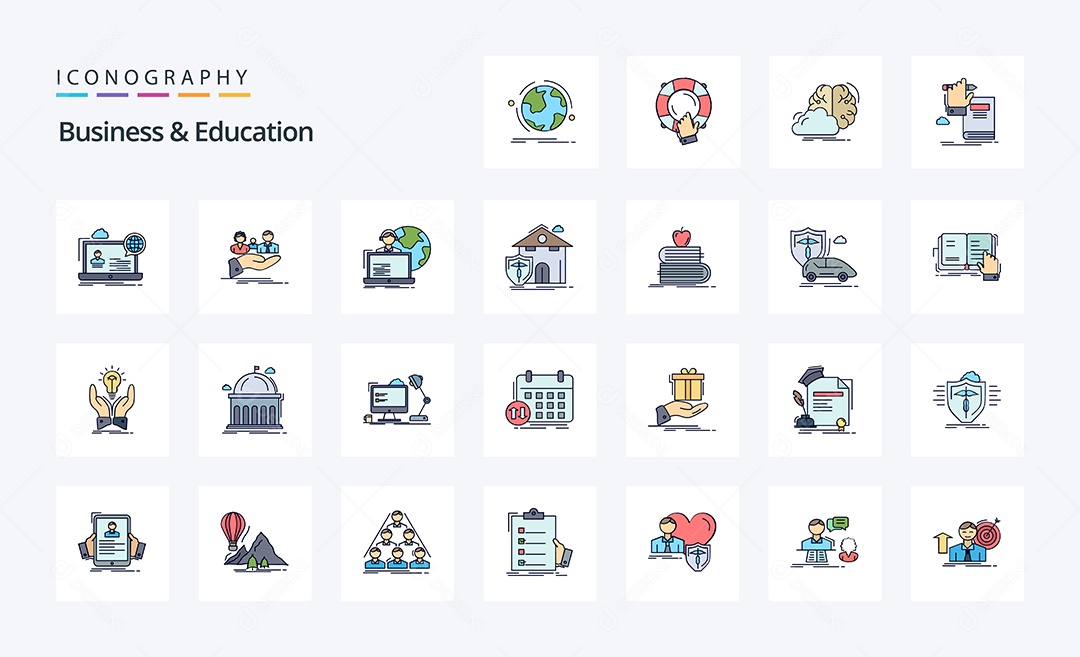Pacote De Ícones e Elementos Vetores EPS