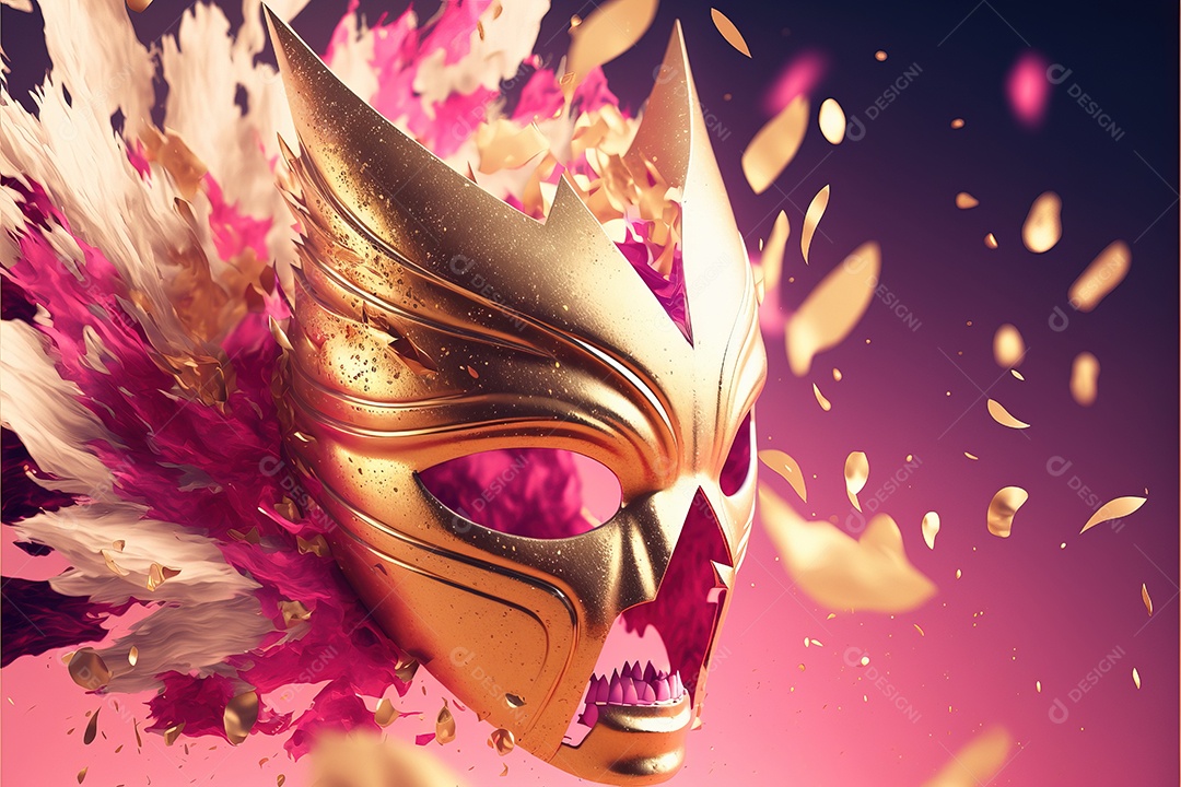 Tornado formado de ouro abstrato com brilho preto e azul para festa de carnaval