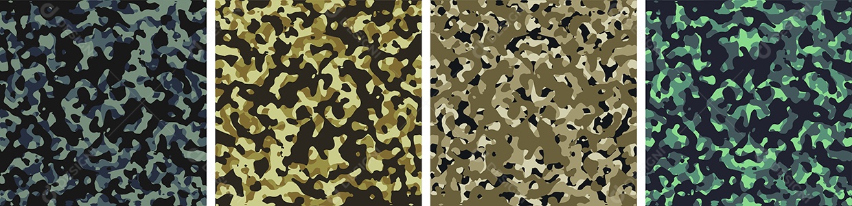 Conjunto De Fundo De Camuflagem Vetor EPS