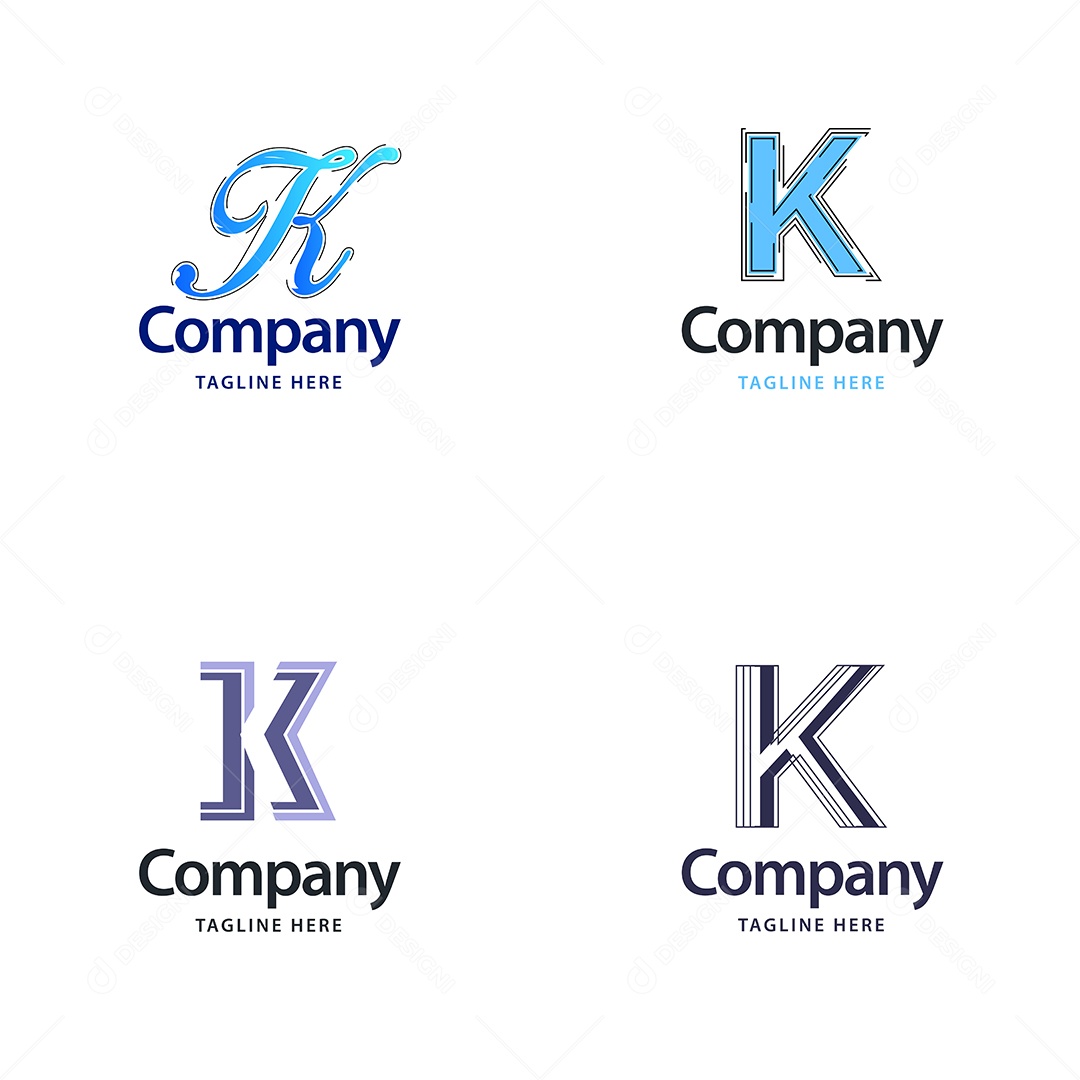 Logo K Personalizada Logotipos Modernos EPS