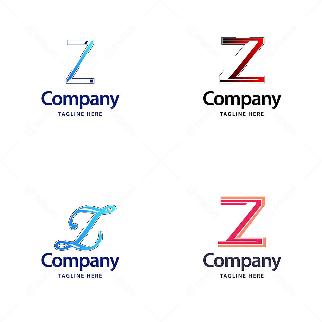 Logo Z Personalizada Logotipos Modernos AI Editável