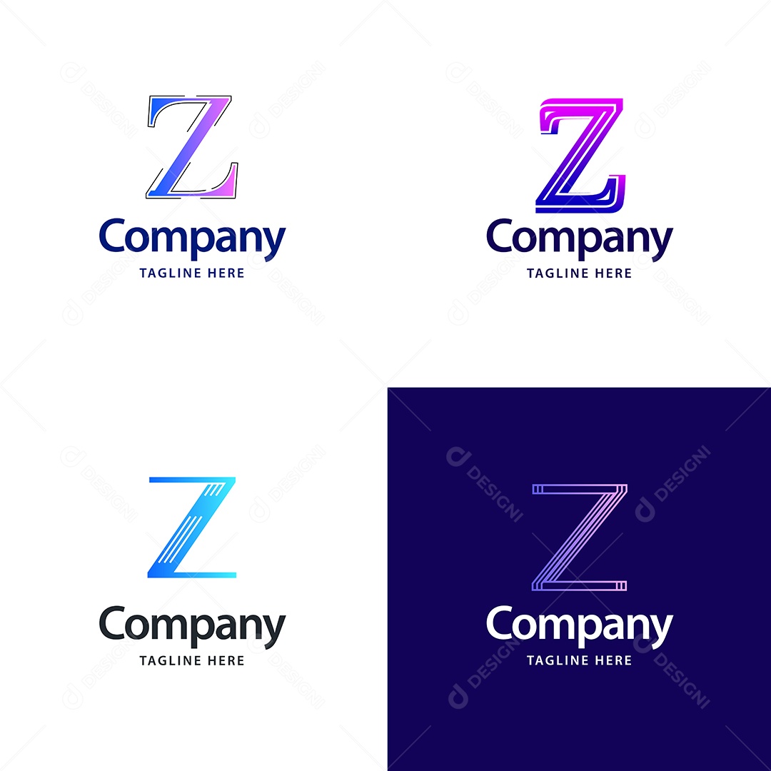 Logo Z Personalizada Logotipos Modernos AI Editável