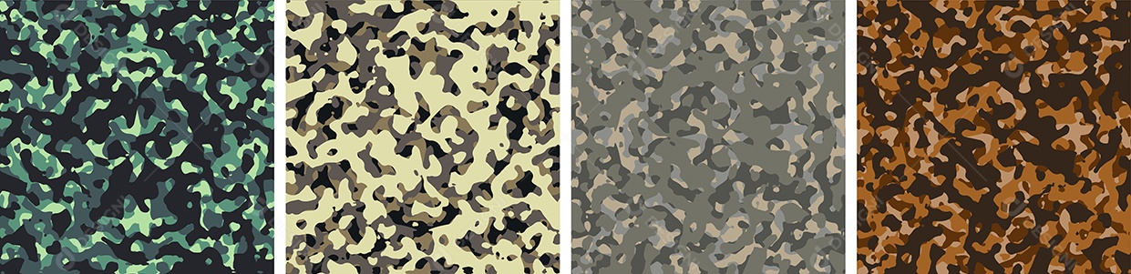 Padrão de Conjunto de fundo de Camuflagem Vetor EPS