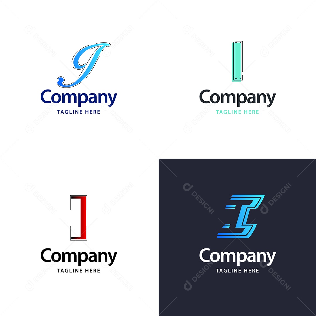 Logo I Personalizada Logotipos Modernos AI Editável