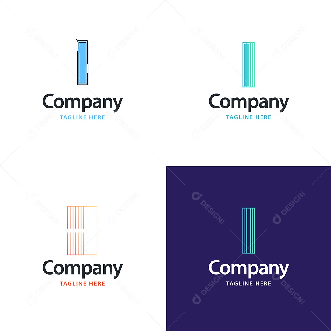 Logo I Personalizada Logotipos Modernos AI Editável