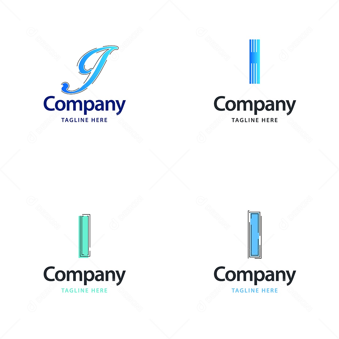 Logo I Personalizada Logotipos Modernos AI Editável