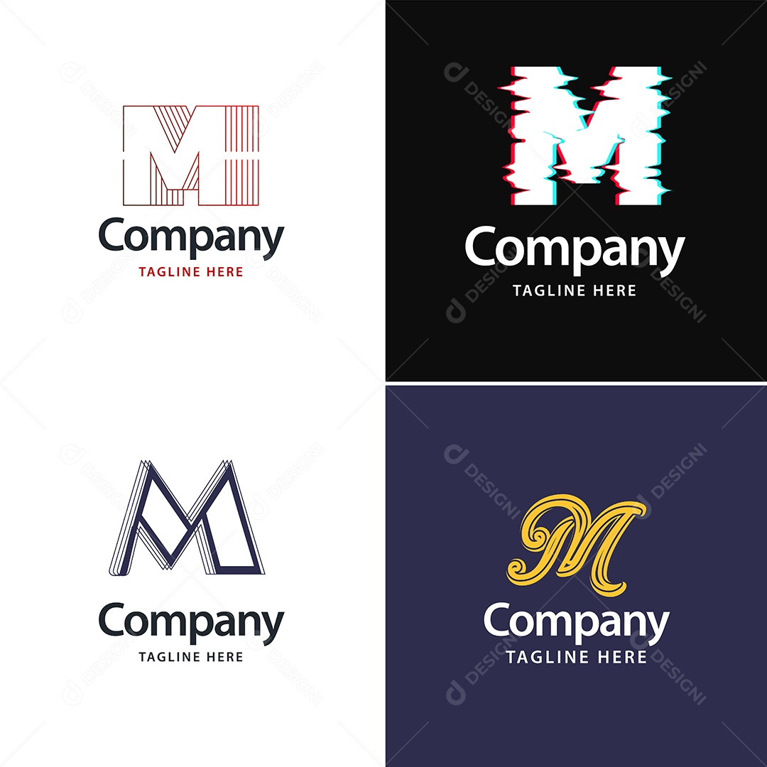 Logo I Personalizada Logotipos Modernos AI Editável