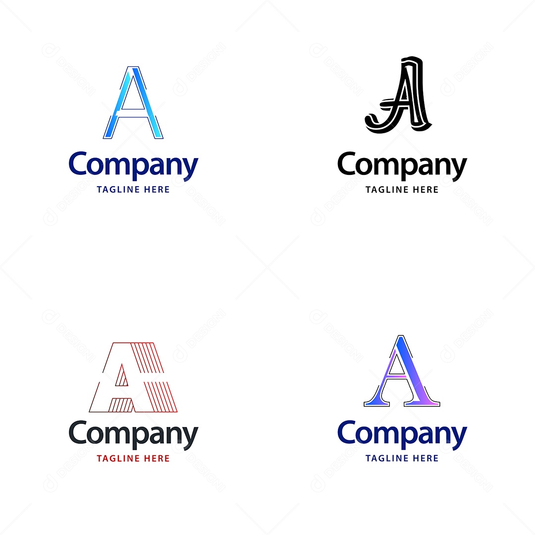 Logo A Personalizada Logotipos Modernos AI Editável