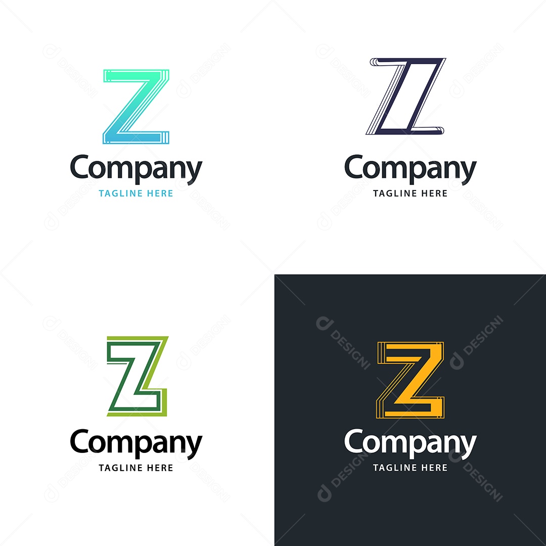 Logo Z Personalizada Logotipos Modernos AI Editável