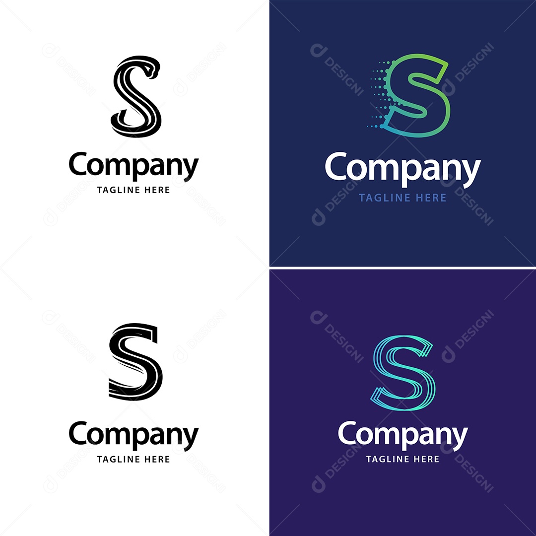 Logo S Personalizada Logotipos Modernos AI Editável