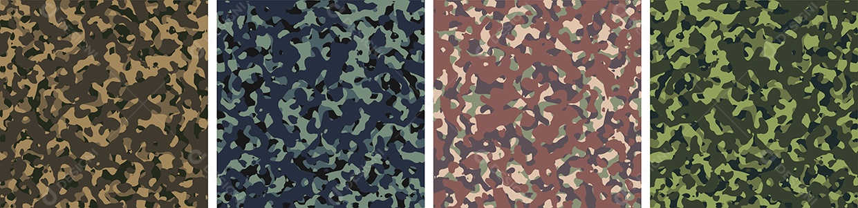 Padrão de Conjunto de fundo de Camuflagem Vetor EPS