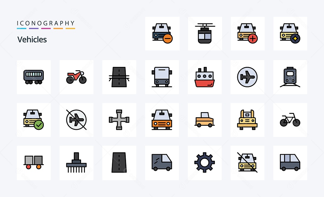 Pacote de Ícones e Elementos Vetores EPS