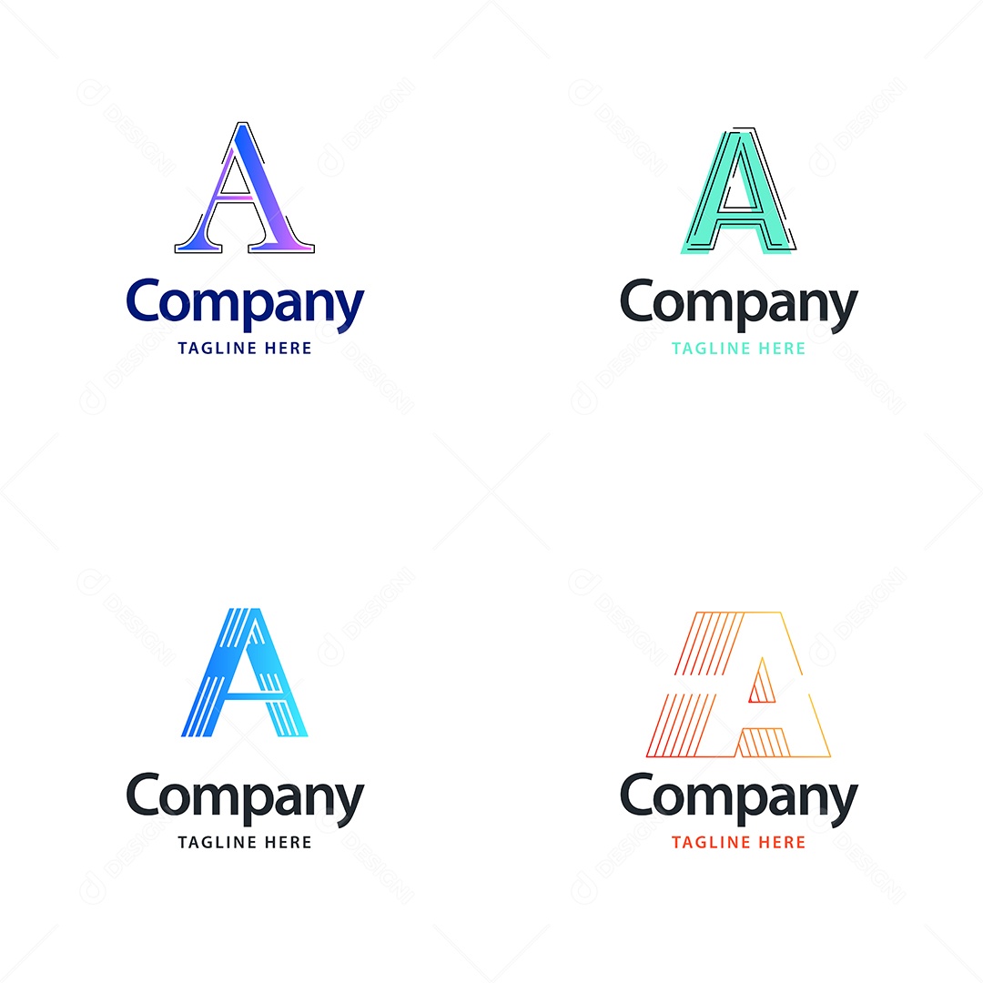 Logo A Personalizada Logotipos Modernos AI Editável