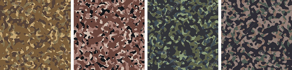 Padrão de Conjunto de fundo de Camuflagem Vetor EPS