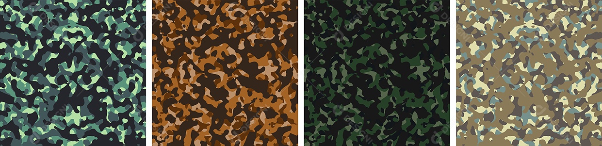 Padrão de Conjunto de fundo de Camuflagem Vetor EPS