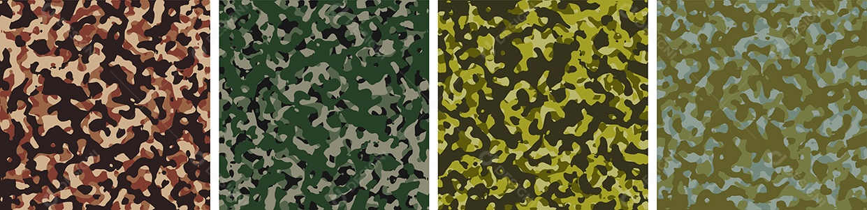 Padrão de Conjunto de fundo de Camuflagem Vetor EPS