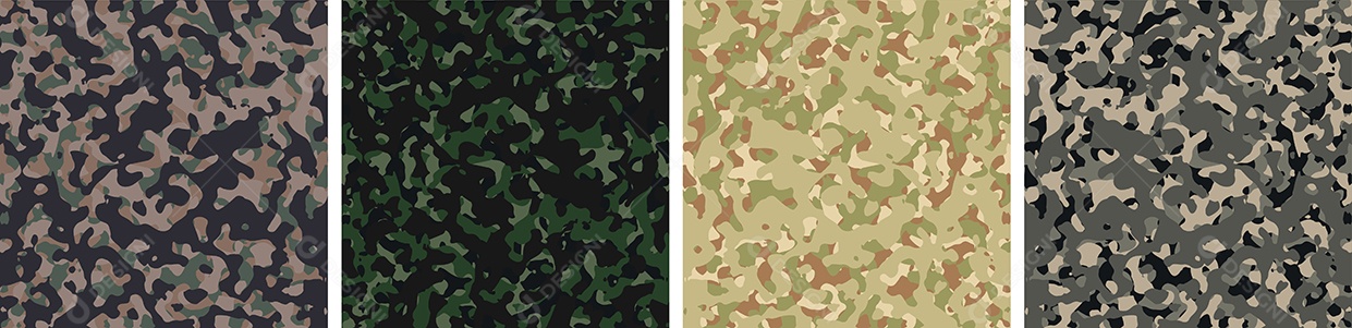 Padrão de Conjunto de fundo de Camuflagem Vetor EPS