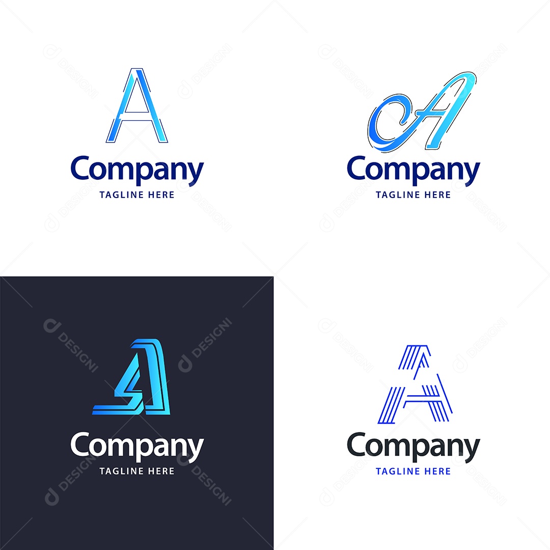 Logo A Personalizada Logotipos Modernos AI Editável