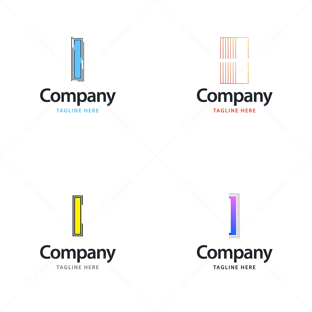 Logo I Personalizada Logotipos Modernos AI Editável