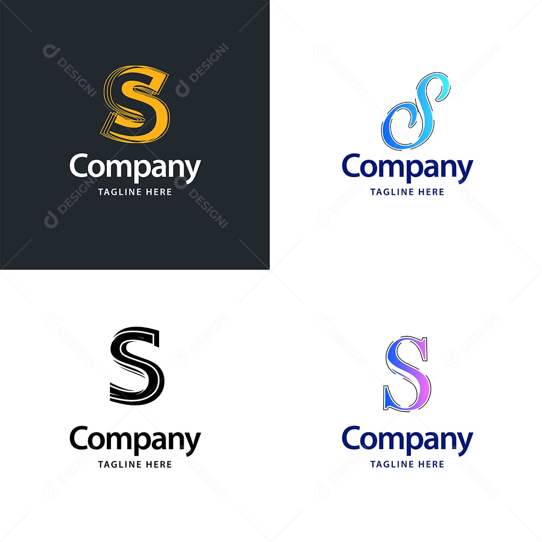 Logo S Personalizada Logotipos Modernos AI Editável