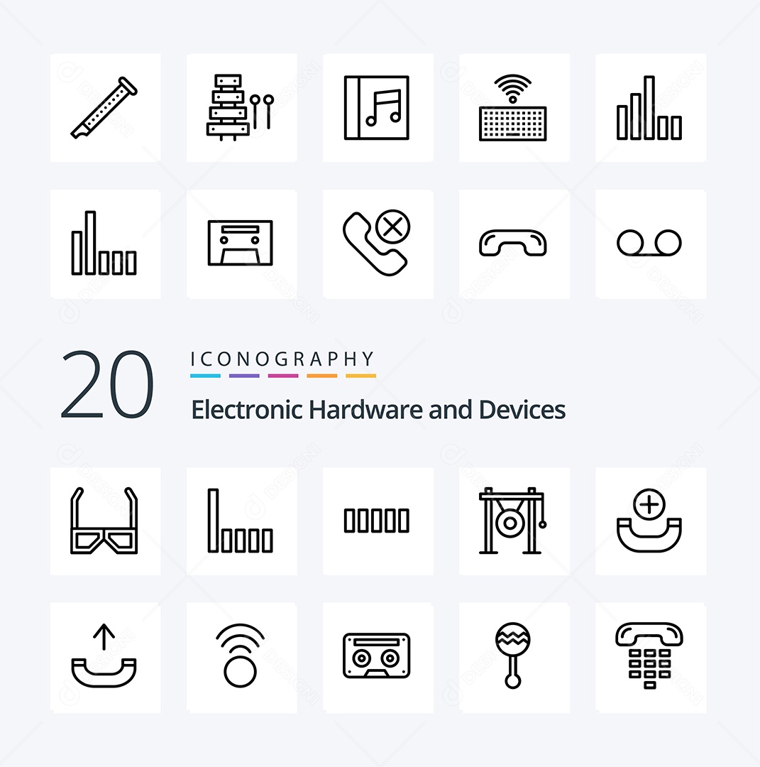 Pacote de Ícones e Elementos Vetores EPS
